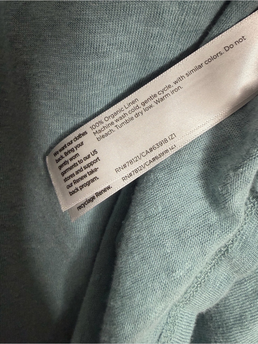 Eileen Fisher Organic Linen Coastal V‑Neck Wide Flowy Top SZ 1X Minimalist - Picture 7 of 8